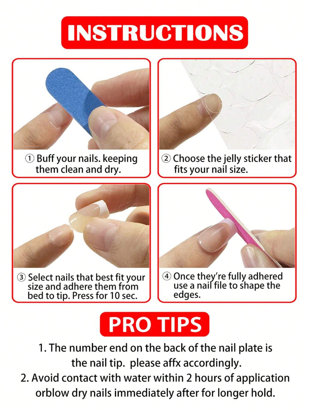 24Pcs/Set Silver Flame False Nails & Silver Pearl Almond Shaped False Nails + 24Pcs Jelly Glue + Nail File Press on Nails Nail Supplies