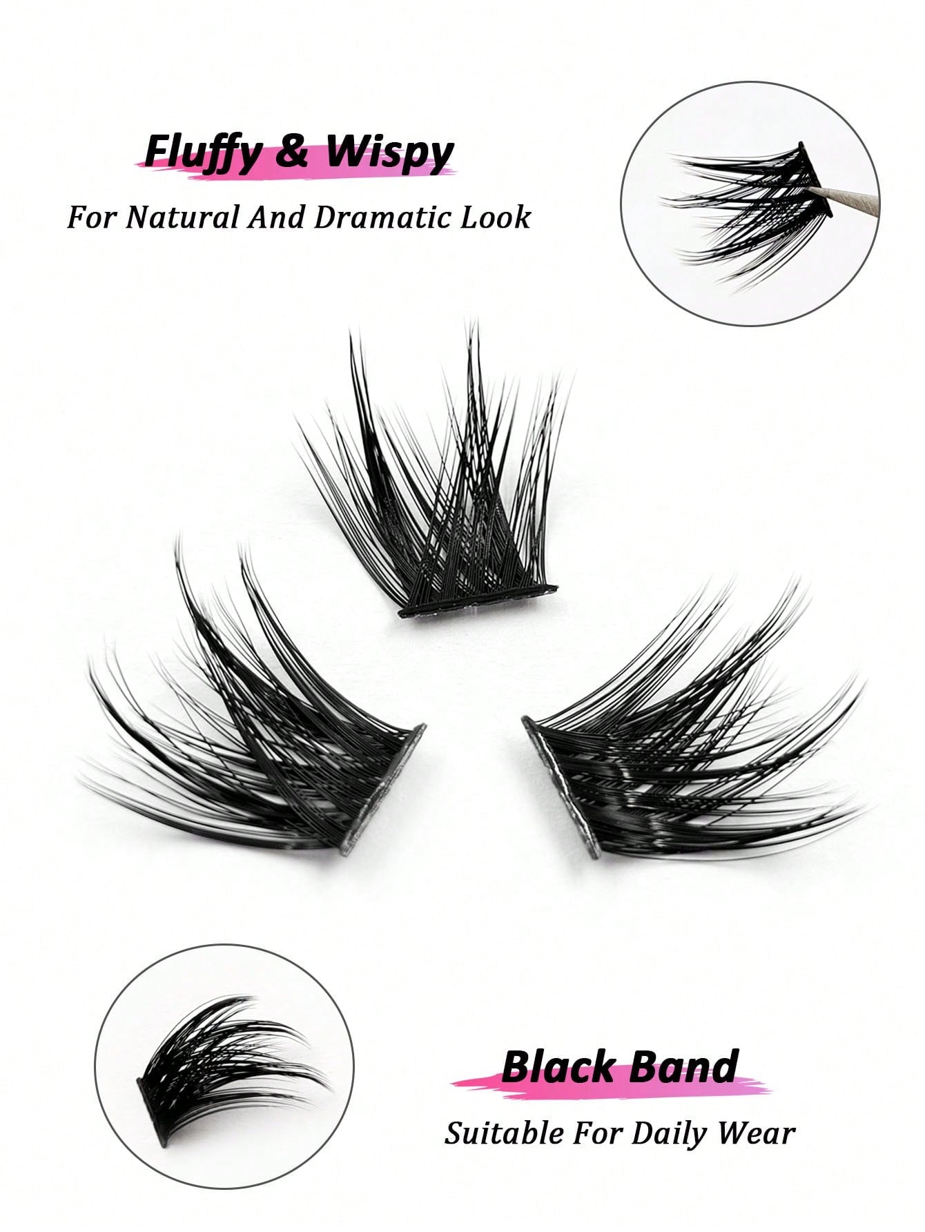 Rikuaild 120 PCS D Curl Cluster Faux Mink Fake Eyelashes Individual Lashes Natural Look Lashes Fluffy Soft Crossed Dramatic Cluster Lashes DIY Eyelashes Lash Clusters,Eye Lash Clusters,Individual Eyelashes,Lashes,Fake Lashes