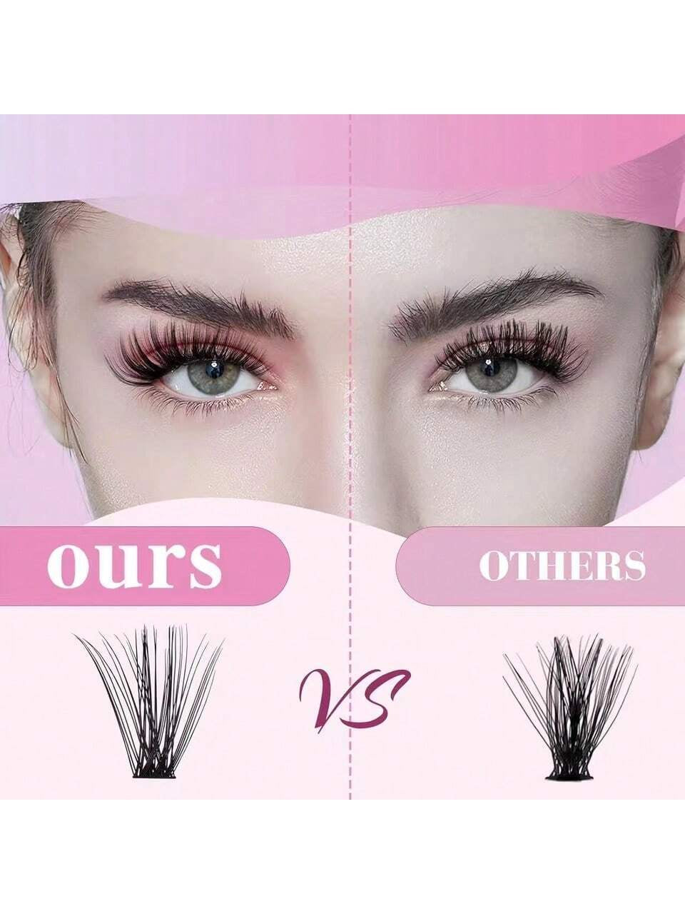 Bond and Seal Eyelashes 20/30/40/50/60/80/100D Individual Lash Extension with Glue Clusters Makeup Tools DIY Lashes Extension Kit for Gluing Lashes