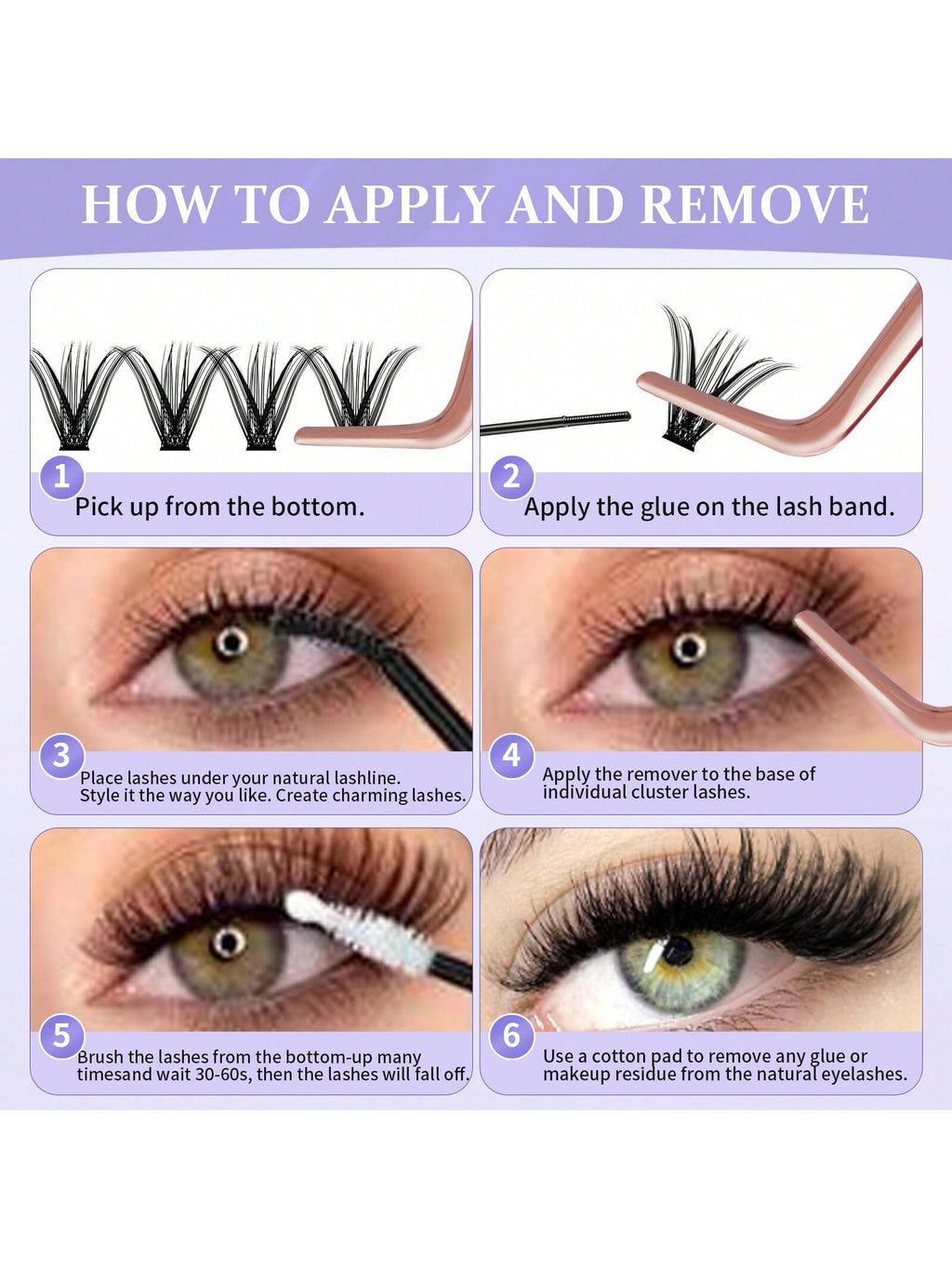 DIY Lash Extension Kit Individual Lashes Clusters D Curl Eyelash Extension Kit with Lash Bond and Seal, Eyelash Remover Tweezers Brush 8-18Mm Lash Books DIY at Home