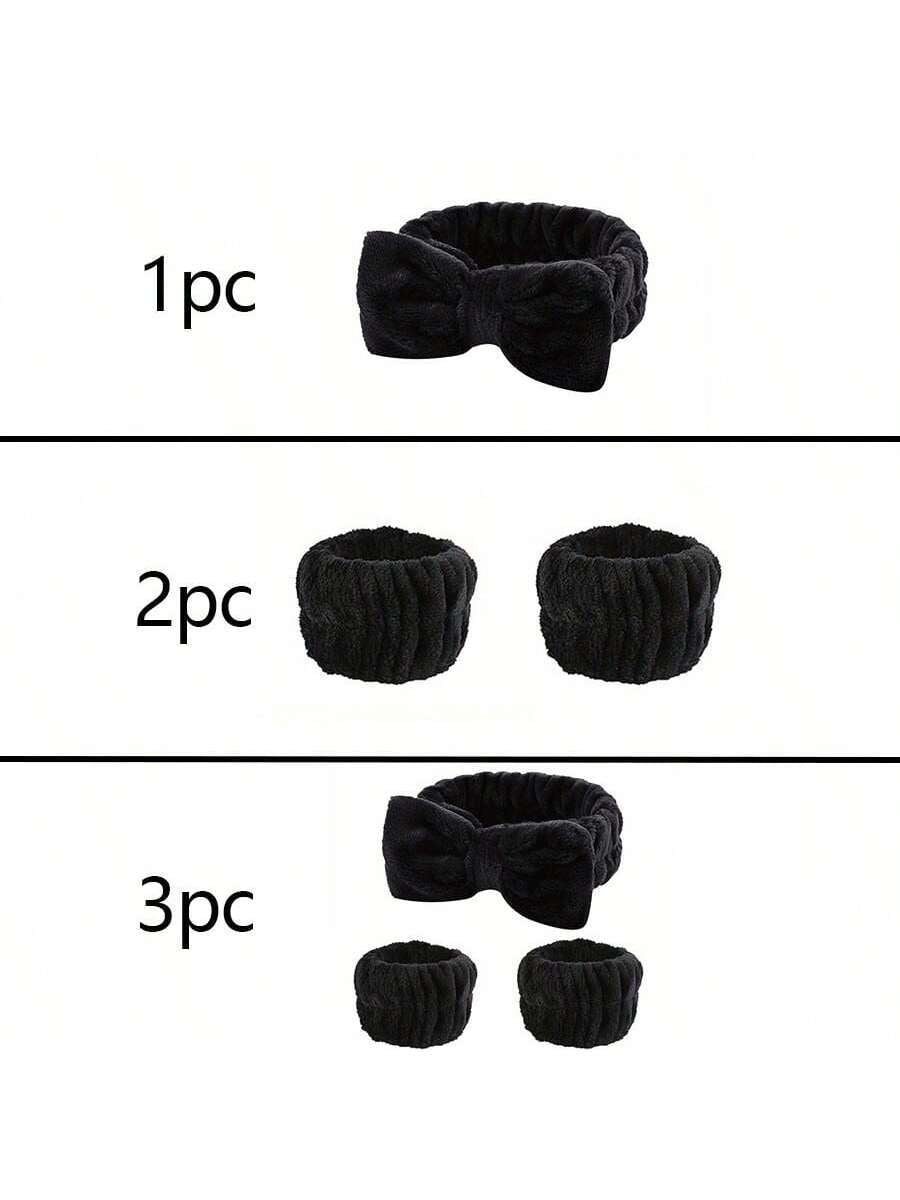 1 Piece Bathroom Headband/2 Pieces Bathroom Wristbands/3 Pieces Set, Facial Makeup Headband and Hand Washing Band Set, Skincare Headband, Beauty, Skin Care Products, Spa, Self Care, Skin Care Tools, Face Care, Esthetician Supplies, Skin, Face Wash, Facial