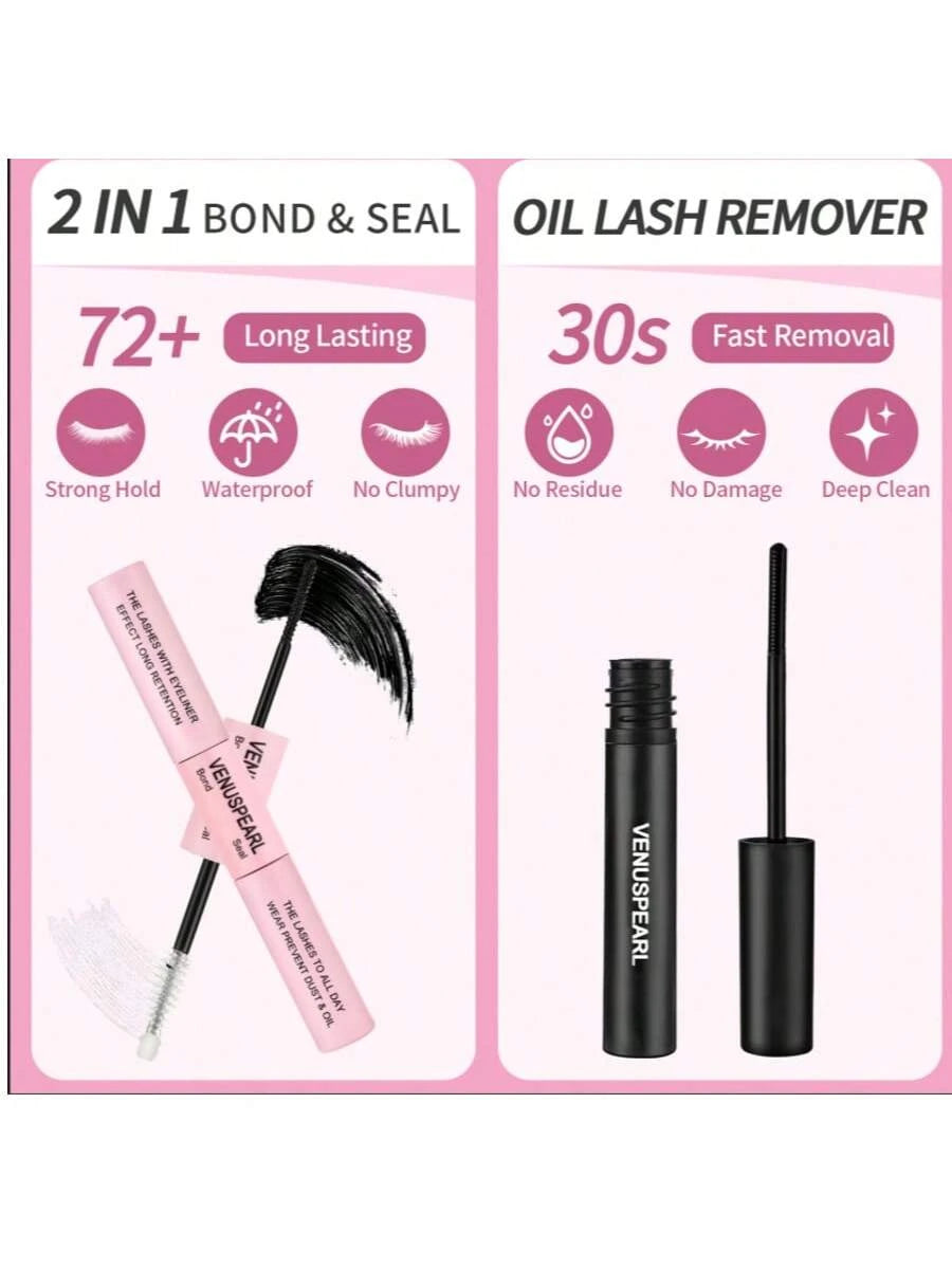 DIY Lash Extension Kit Individual Lashes Clusters D Curl Eyelash Extension Kit with Lash Bond and Seal, Eyelash Remover Tweezers Brush 8-18Mm Lash Books DIY at Home